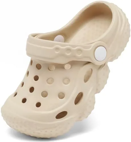 chaychax kids garden clogs cute slides sandals toddlers beach pool shower shoes with non slip soletoddler 5beige